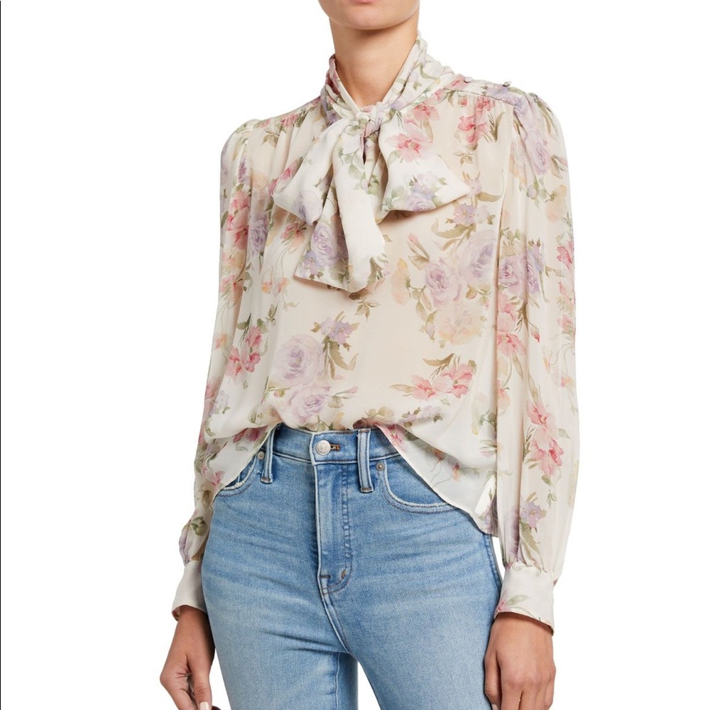 LoveShackFancy 100% silk blouse